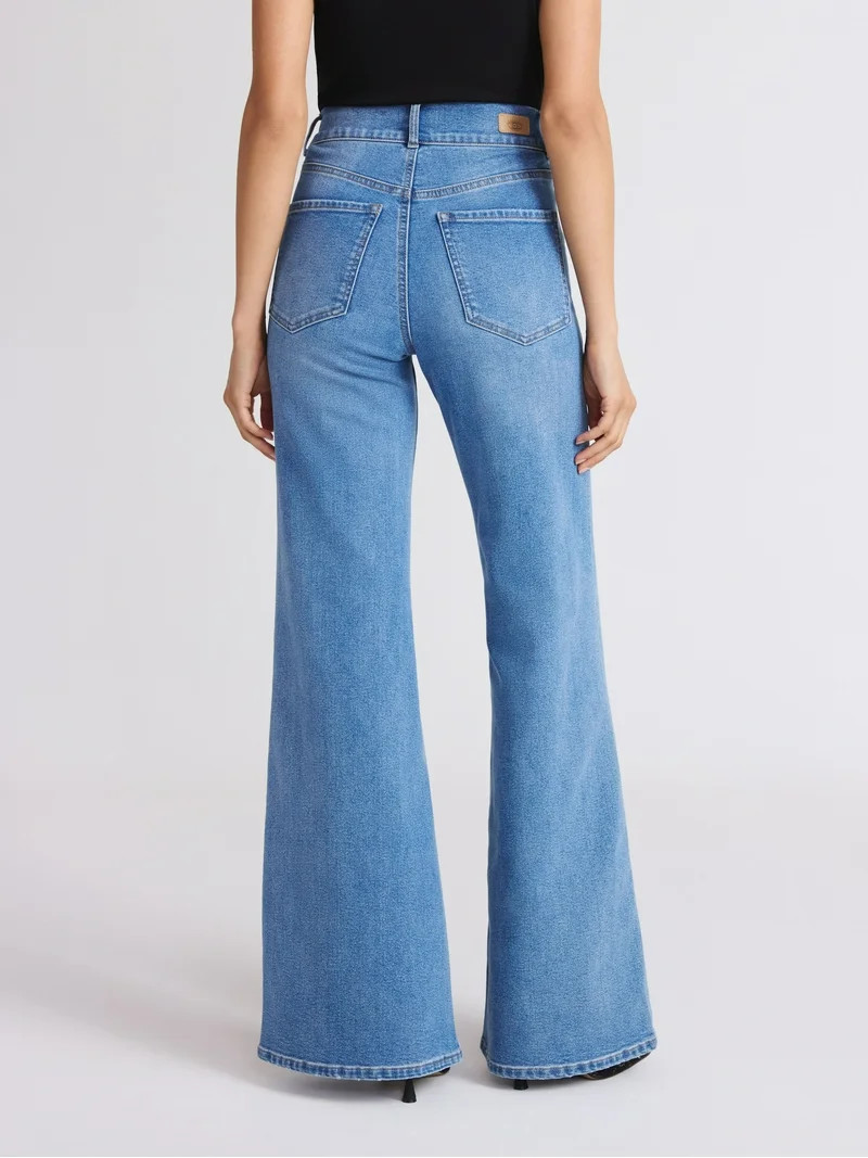 Sofia by Sofia Vergara Women's and Women's Plus Margot Wide Leg High Rise Jeans, 30.5" and 32.5" ... | Walmart (US)