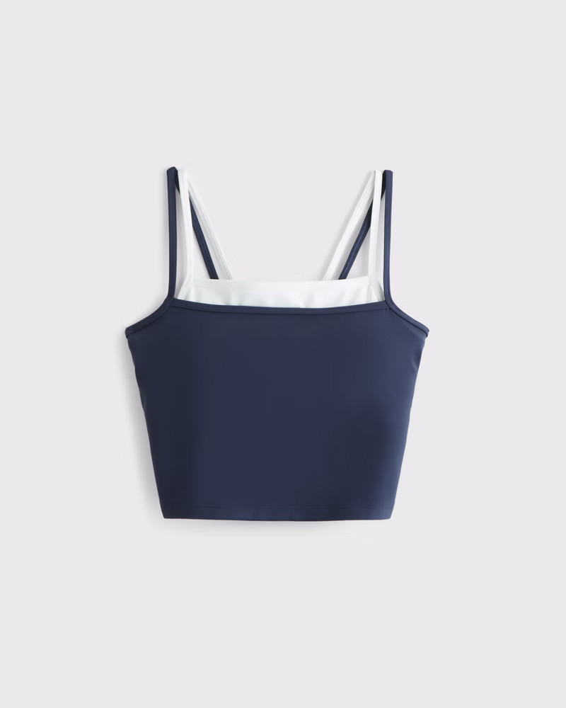 YPB studioFLEX Double-Layered Cami Tank | Abercrombie & Fitch (US)
