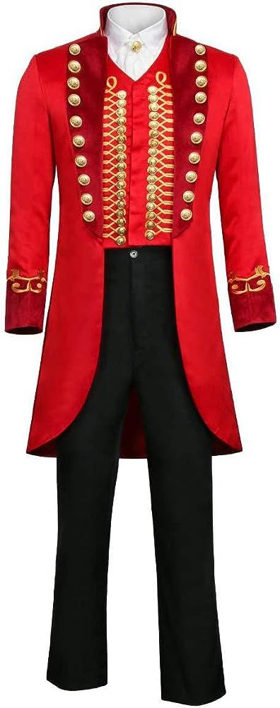 Xuminvty PT Barnum Costume Showman Adult Men Cosplay Tailcoat Jacket Suit Ring Master Circus Hall... | Amazon (US)