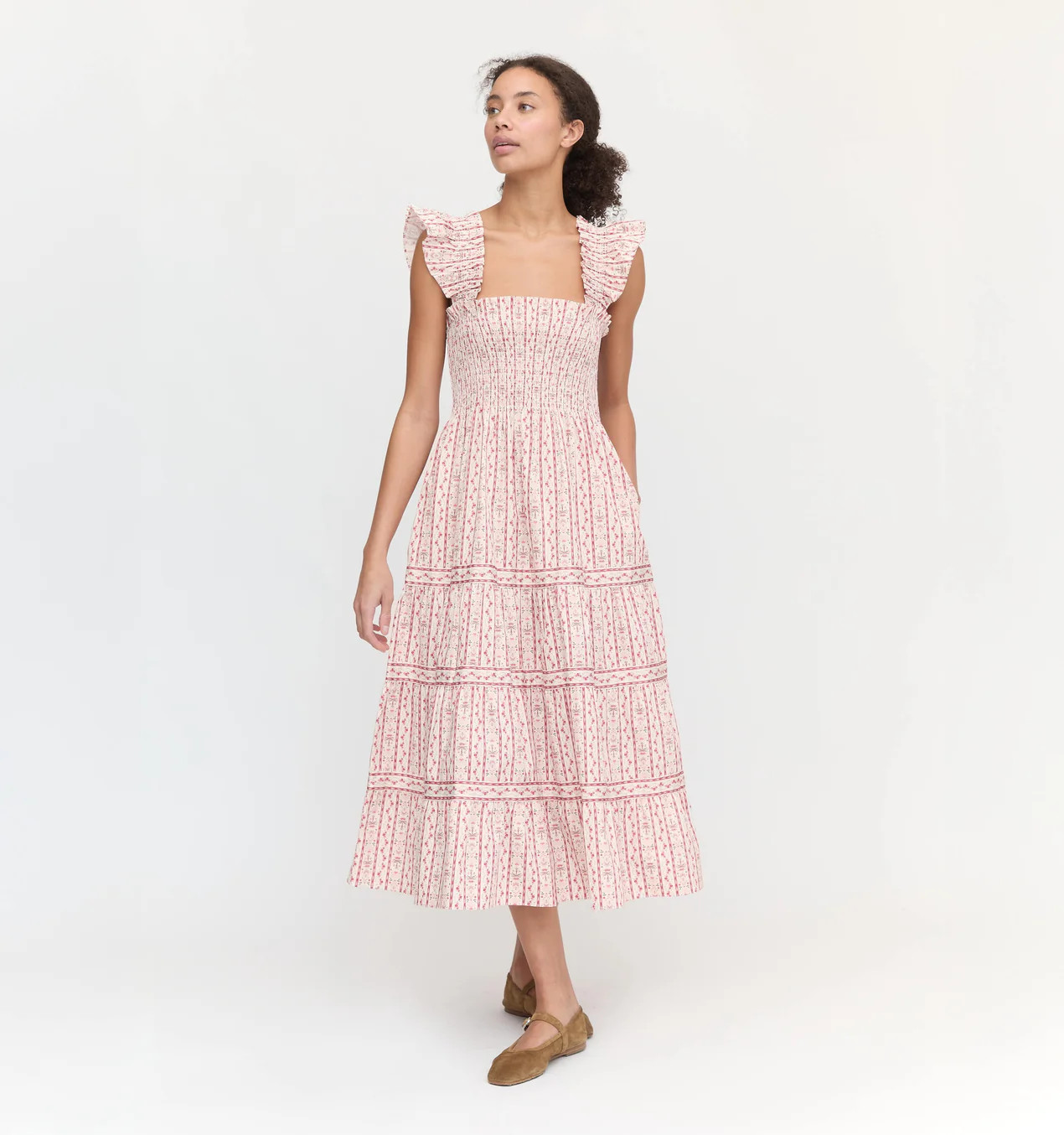 The Ellie Nap Dress - Pink Emma Stripe | Hill House Home US