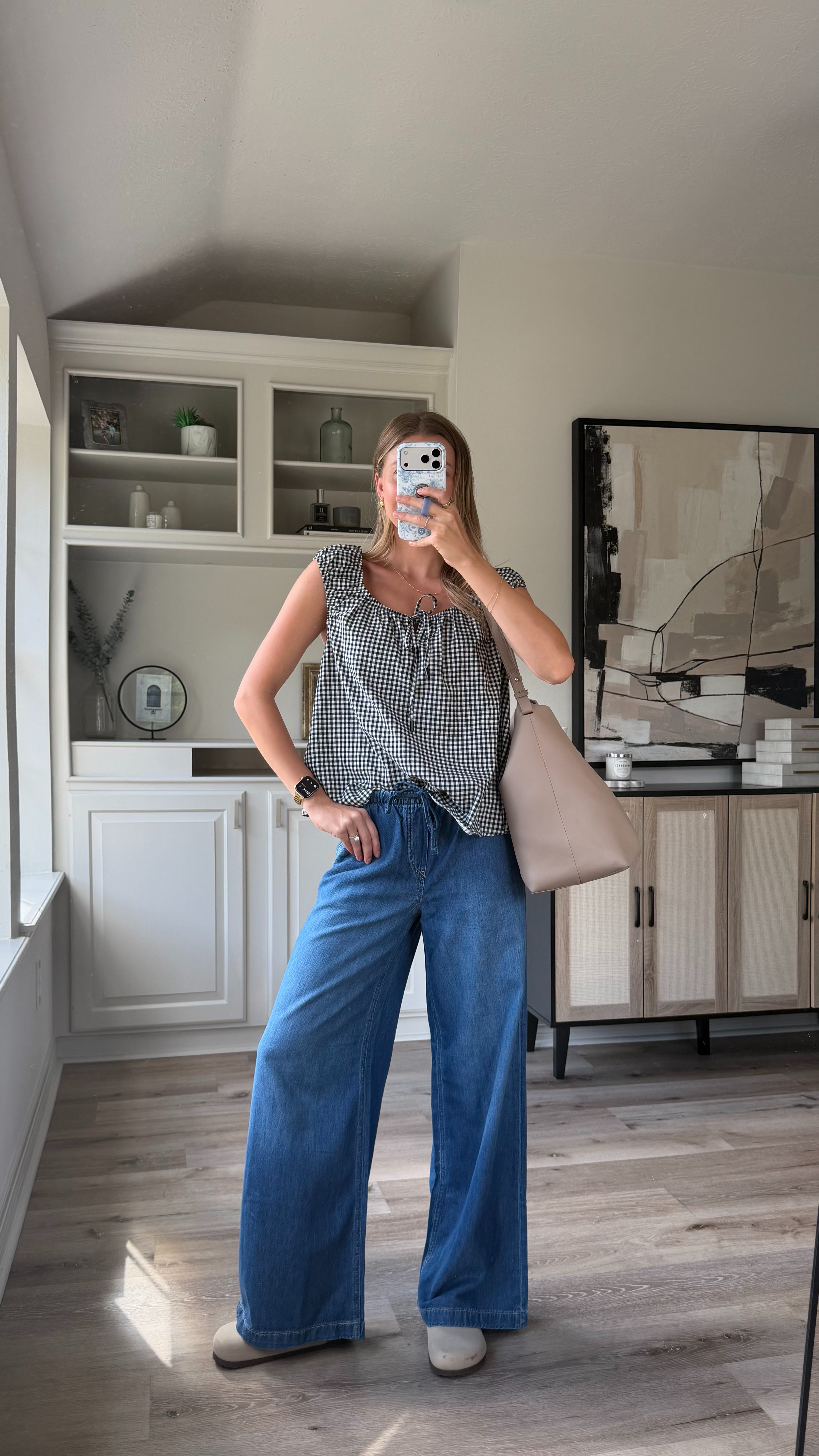 Cute, casual early fall outfit | size small in denim and top! 

 #LTKootd #LTKmomlife