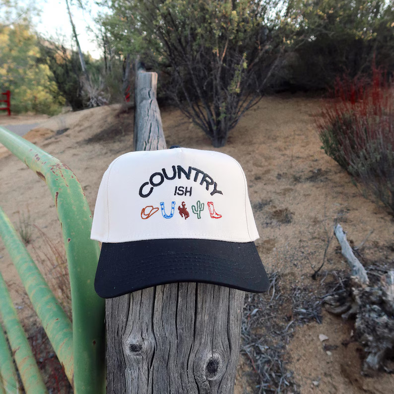 Country-ish Embroidered Hat | Embroidered Hat | Summer Trucker Hat | Country Festival Outfit | Co... | Etsy (US)