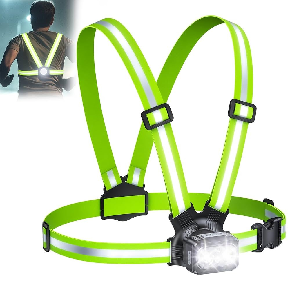 500LM High-Visibility Running Lights for Runners with 7 Modes, Adjustable 45° Beam, 360° Reflec... | Amazon (US)