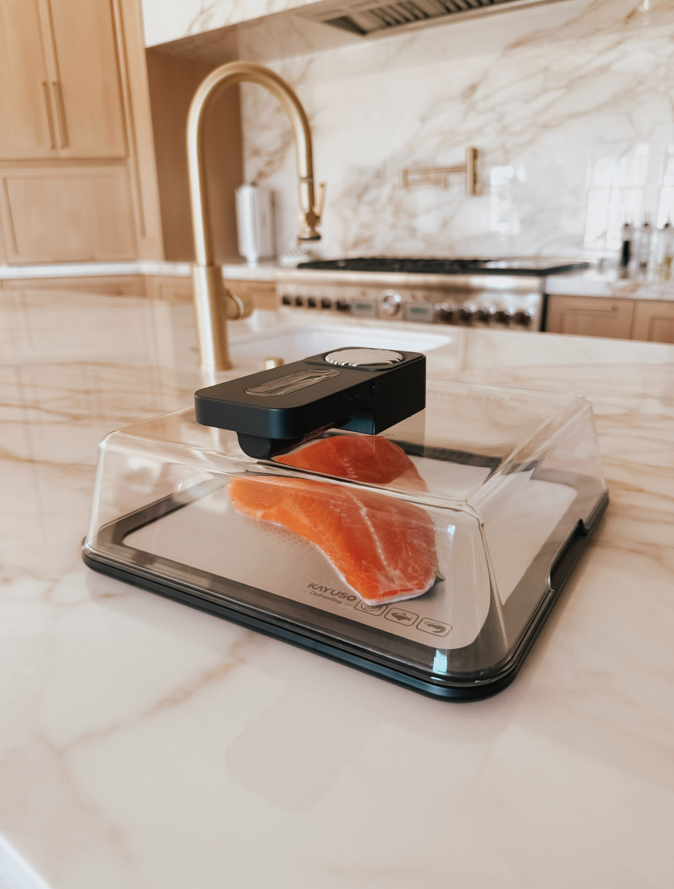 A defrosting tray makes meal time stress free. No need to think hours ahead. Pull out your frozen protein when your ready to start cooking and let it does its thing.  

 #LTKfoodie