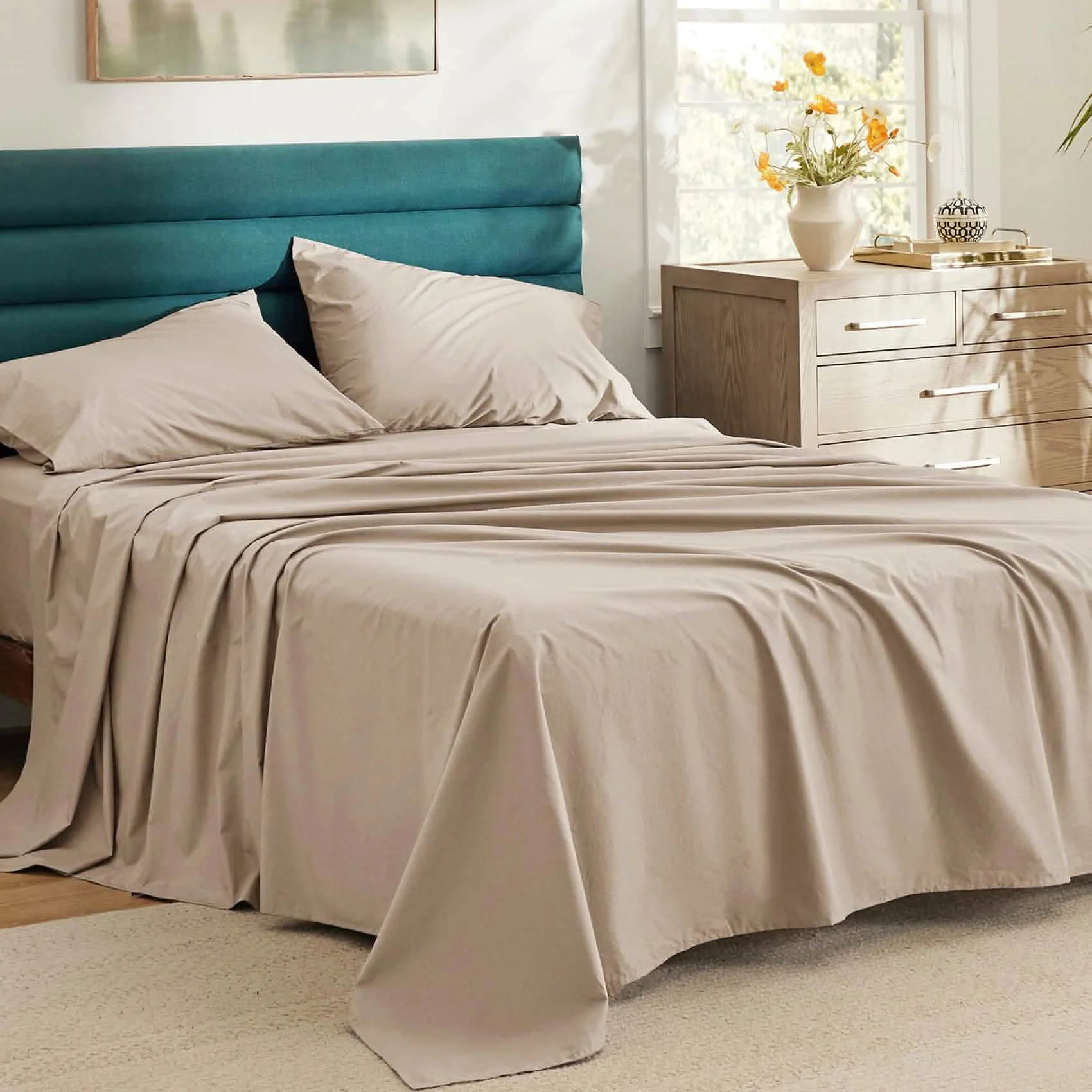 Cotton Percale Weave Sheet Set | Bedsure® | Bedsure