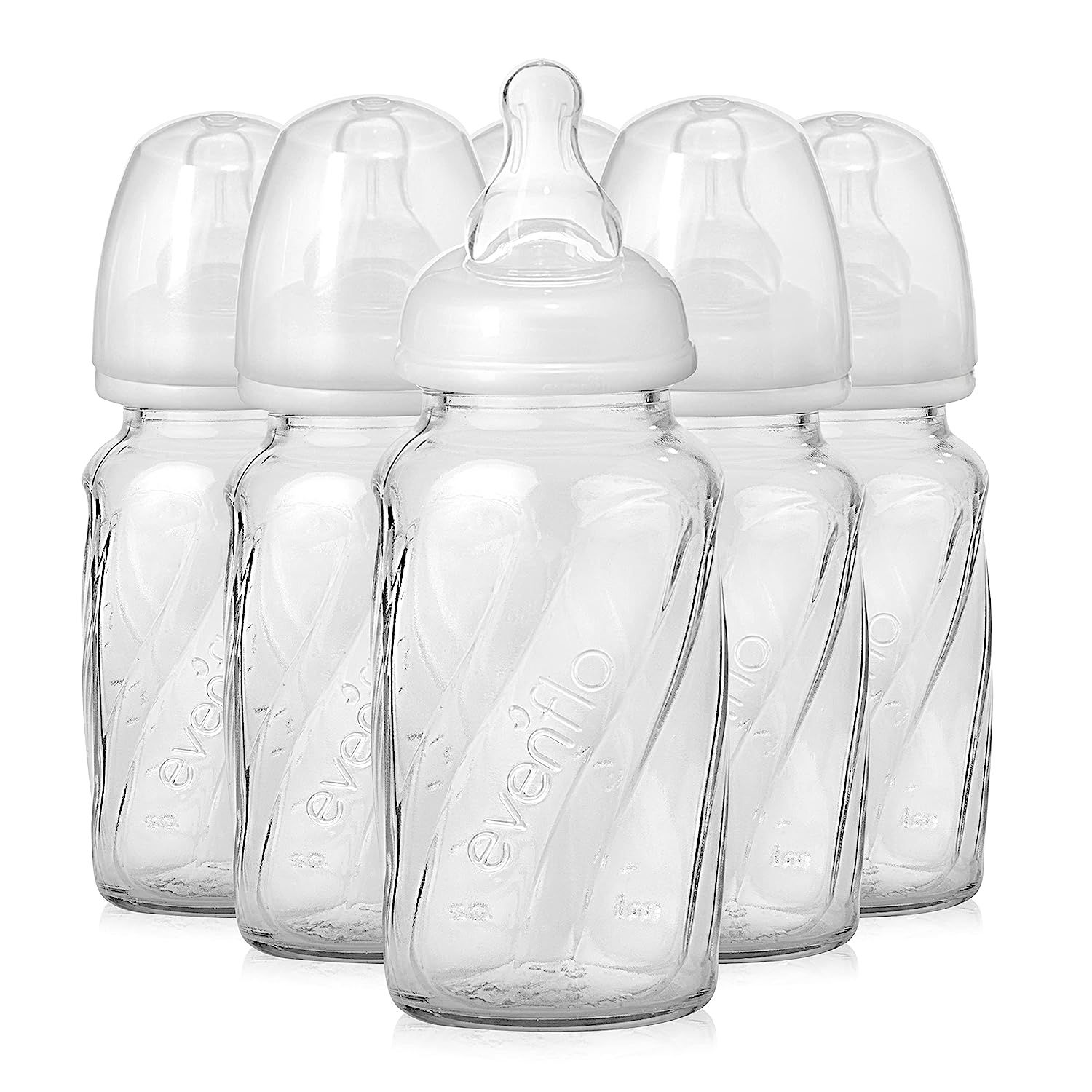 Evenflo Feeding Glass Premium Proflo Vented Plus Bottles for Baby, Infant and Newborn - Helps Red... | Amazon (US)