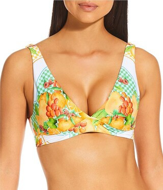 Antonio Melani Lemons V-Neck Halter Swim Top & Classic Hipster Swim Bottom | Dillard's | Dillard's