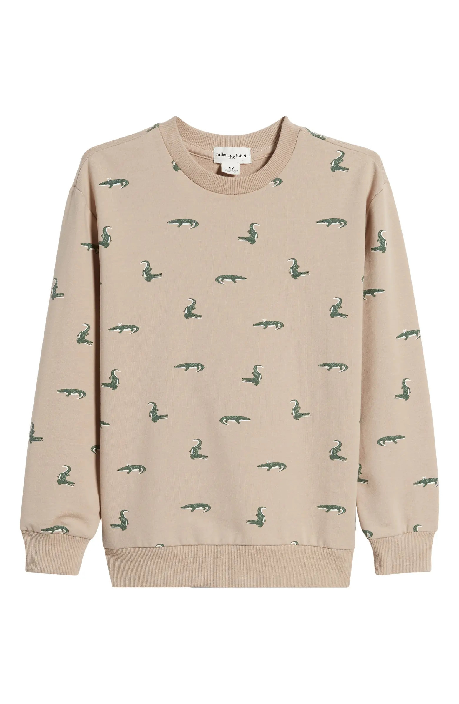 Kids' Crocodile Print French Terry Sweatshirt | Nordstrom
