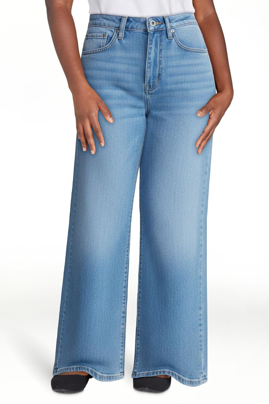 Free Assembly Women's and Women's Plus High Rise Cropped Wide Leg Jeans, Sizes 0-22W | Walmart (US)