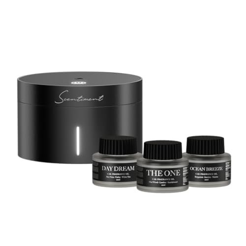 Car Diffuser Discovery Kit – Includes 3 Signature 10ml Fragrance Oils, Cold-Air Diffuser, Inspired by Iconic Hotel Scents (The One, Ocean Breeze, Day Dream) | Amazon (US)