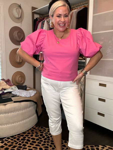 Target has brought back the puffy sleeve top, which is my absolute favorite top ever. I’m so happy they brought it back this year in the new bright colors and the pink color is my absolute favorite. Wearing my true size large

#LTKFestival #LTKunder100 #LTKFind