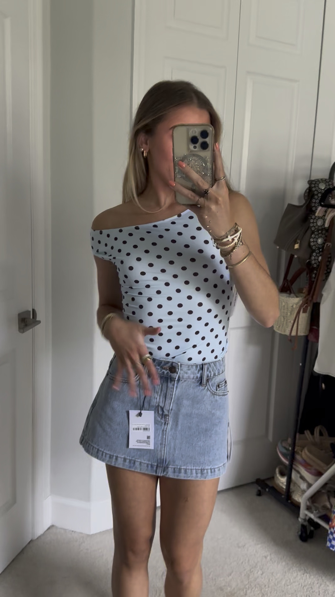 Princess Polly size 2 NICOLINA LOW RISE DENIM MINI SKIRT ICE BLUE WASH (SIZE UP) paired with the size 2 CHEIROSA OFF SHOULDER TOP BLUE / BROWN. 

Code is SLOANE20! Princess Polly. @princesspolly I wear the size US 2 in Princess Polly typically but always recommend sizing up because their clothing tends to run small. 
#tryon #tryonwithme #tryonhaul #princesspolly #springstyle #springvibes #springoutfits #springfashion #summerlooks #summeroutfit #summervibes #capsulewardrobe #fashioninspo #outfit #outfitinspo #princesspollyhaul #princesspollytryonhaul #princesspollytryon #fyp 


#LTKStyleTip #LTKSaleAlert #LTKFindsUnder50