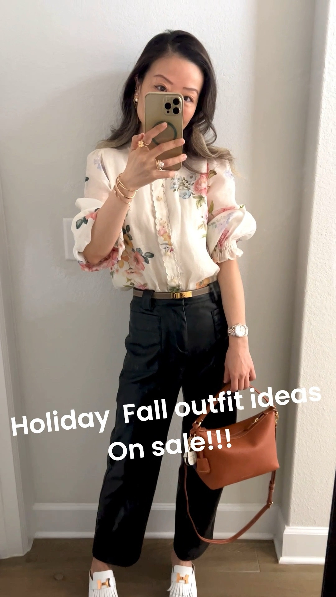 Use hisasa to get 15% off or hisasa10 to get an extra 10% off my already on sale floral blouse. Bag and bag charm are 20% off now! Fall outfit ideas. Fabrique Hermes Maison de sabre 

#LTKSaleAlert #LTKOver40 #LTKItBag