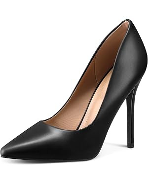mysoft Women's High Heels Pumps Closed Pointed Toe Stiletto 4IN Dress Shoes | Slip on,Closed Toe ... | Amazon (US)