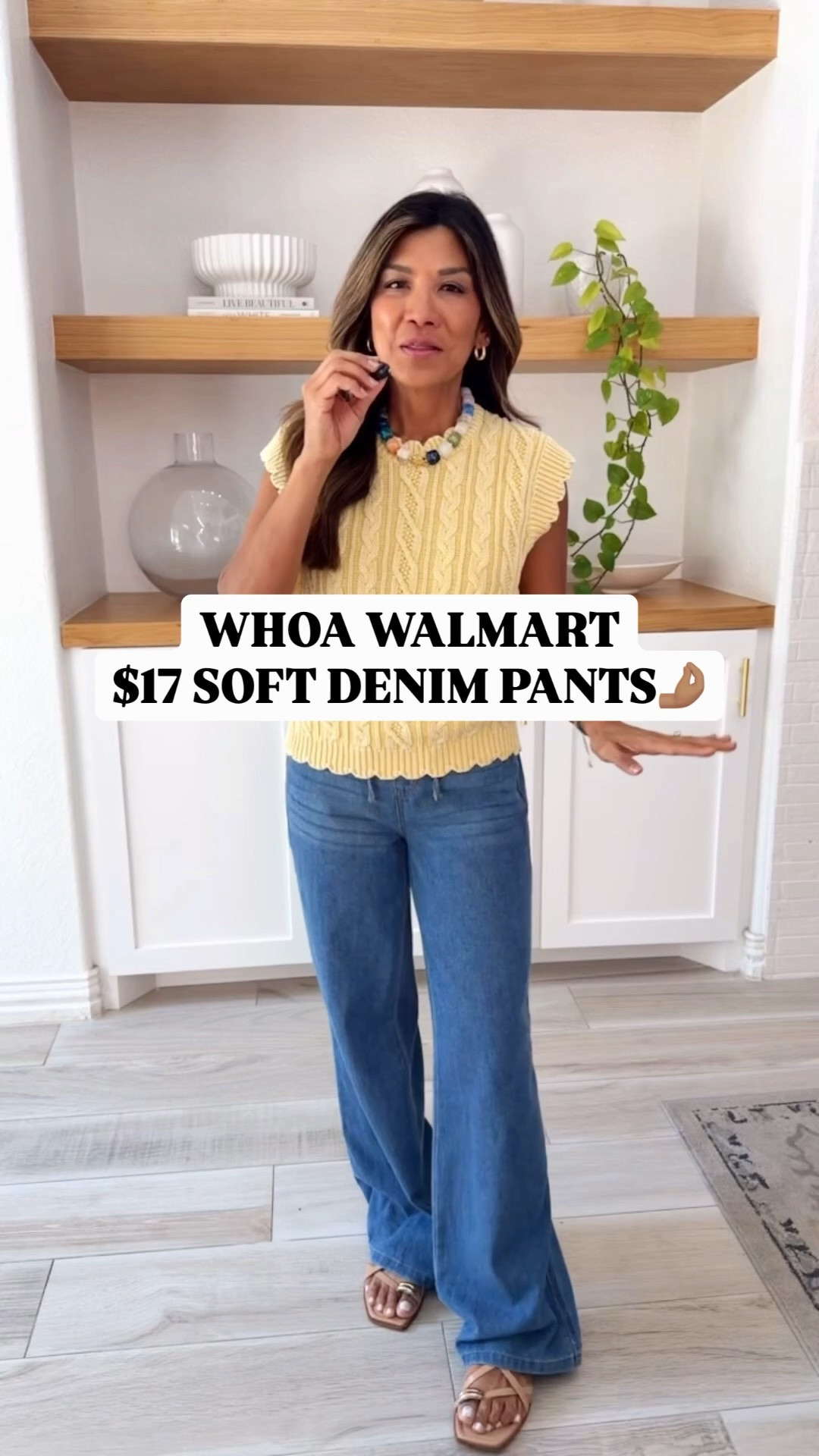 I’m 5’2” 118#ish for reference 
Pants in XS -if in b/w sizes size down.
Sweater vest in XS tts. 
Sandals tts
Spring outfit, over 50 style, midlife fashion, petite fashion,midlife women, affordable fashion, fashion over40

#LTKOver40 #LTKmomlife #LTKPetite