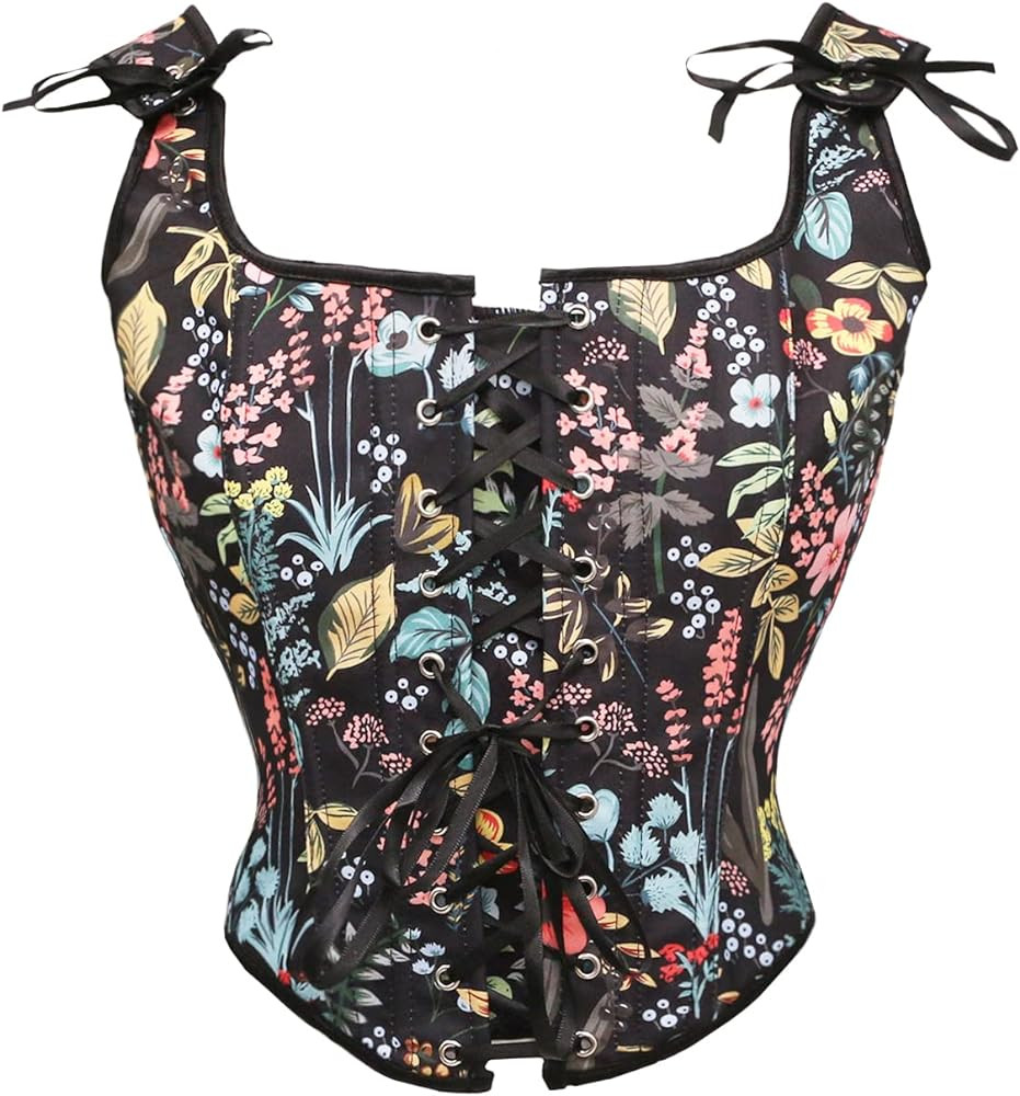 bslingerie Women Retro Vintage Victorian Push Up Bustier Going Out Crop Top Tank Top Corset Corse... | Amazon (US)