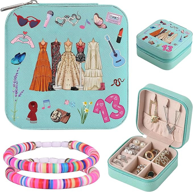 Blue Jewelry Jewelry Box Birthday Gift Merch for Girl Daughter,Music Fans Inspired Album Travel J... | Amazon (US)