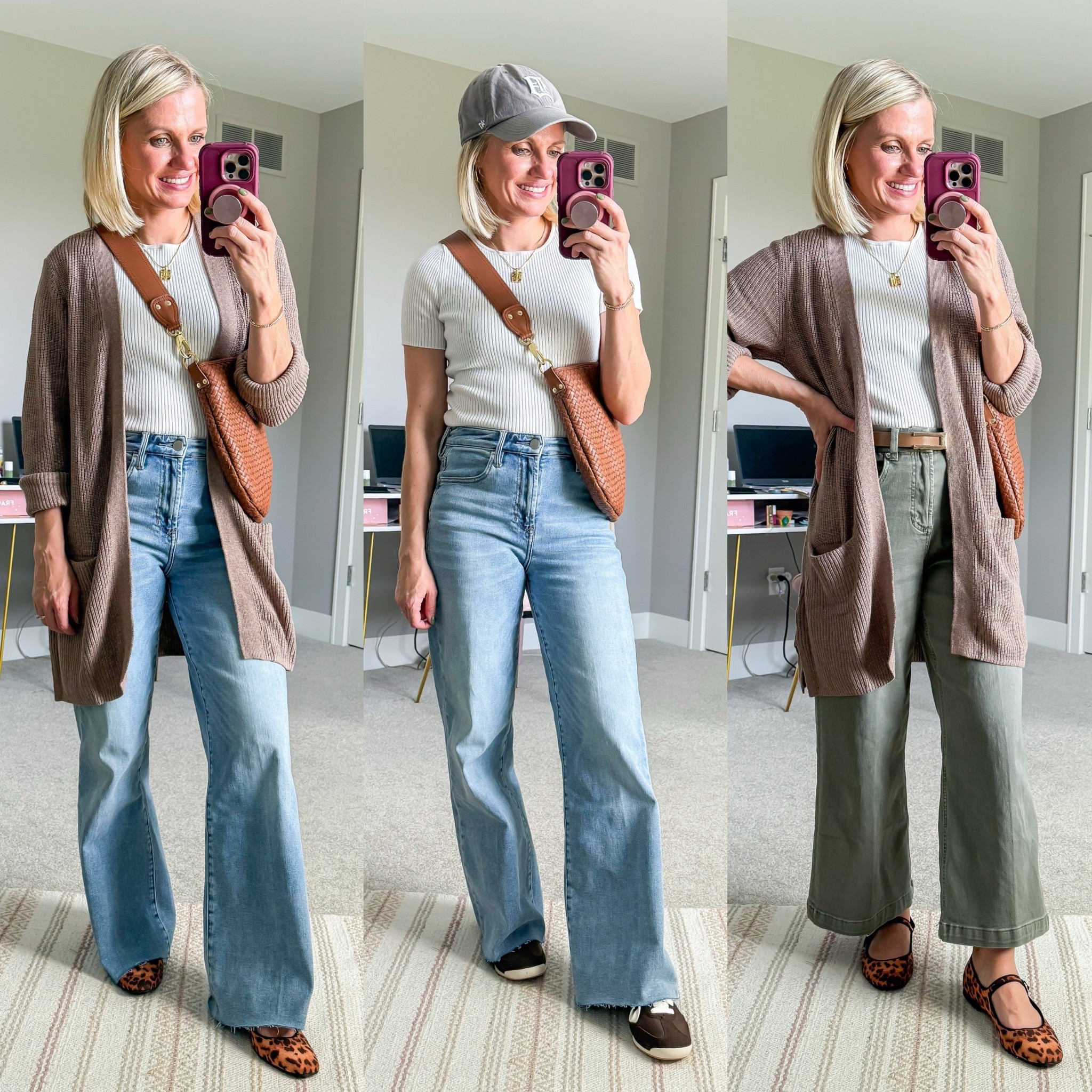 Fall outfit ideas with a white T-shirt and wide-leg jeans  

#LTKSeasonal #LTKStyleTip #LTKPetite