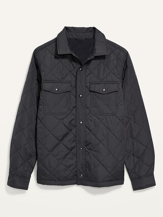 Water-Resistant Quilted Shacket for Men | Old Navy (US)