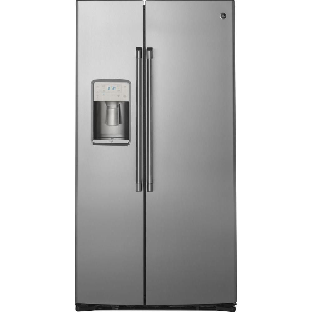 21.9 cu. ft. Built-in Side by Side Refrigerator in Stainless Steel, Counter Depth | The Home Depot