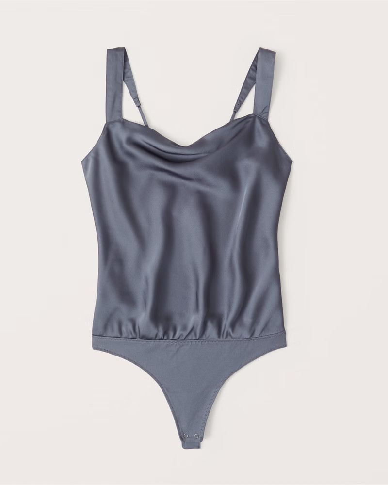 Wide Strap Cowlneck Cami Bodysuit | Abercrombie & Fitch (US)