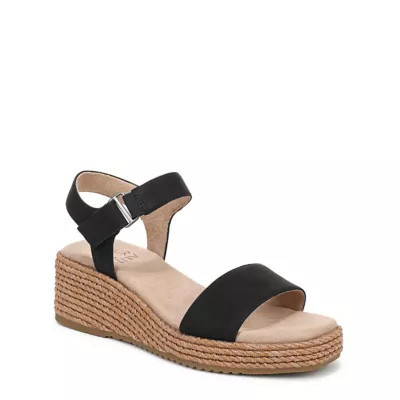 Naturalizer Women's Goldie Wedge Sandal, Black, 10W | Belk