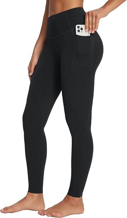 baleaf Freeleaf Women's 7/8 Yoga Leggings with Pockets, High Waisted 27" Workout Lounge Leggings ... | Amazon (US)
