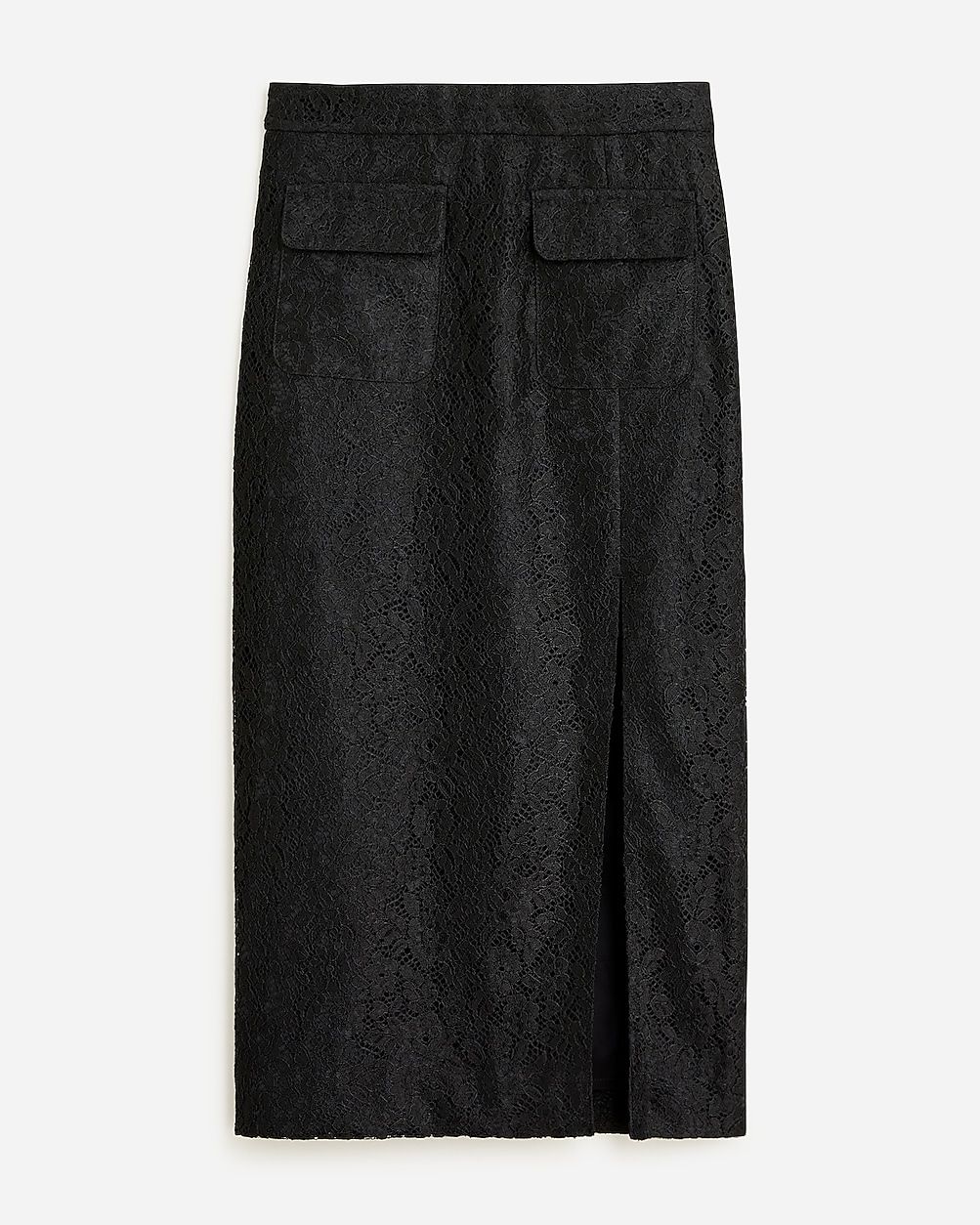 Side-slit pencil skirt with lace | J.Crew US