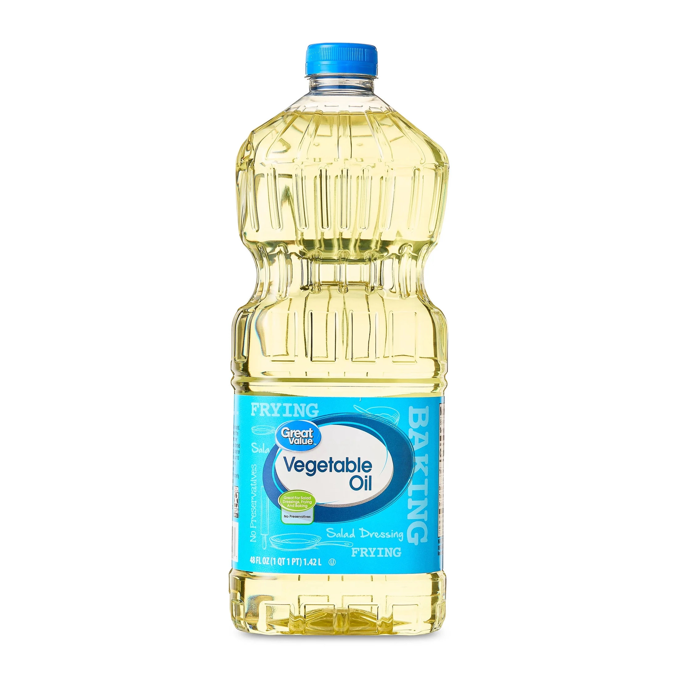 Great Value Vegetable Oil, Heart Healthy and Versatile, 48 fl oz Bottle | Walmart (US)
