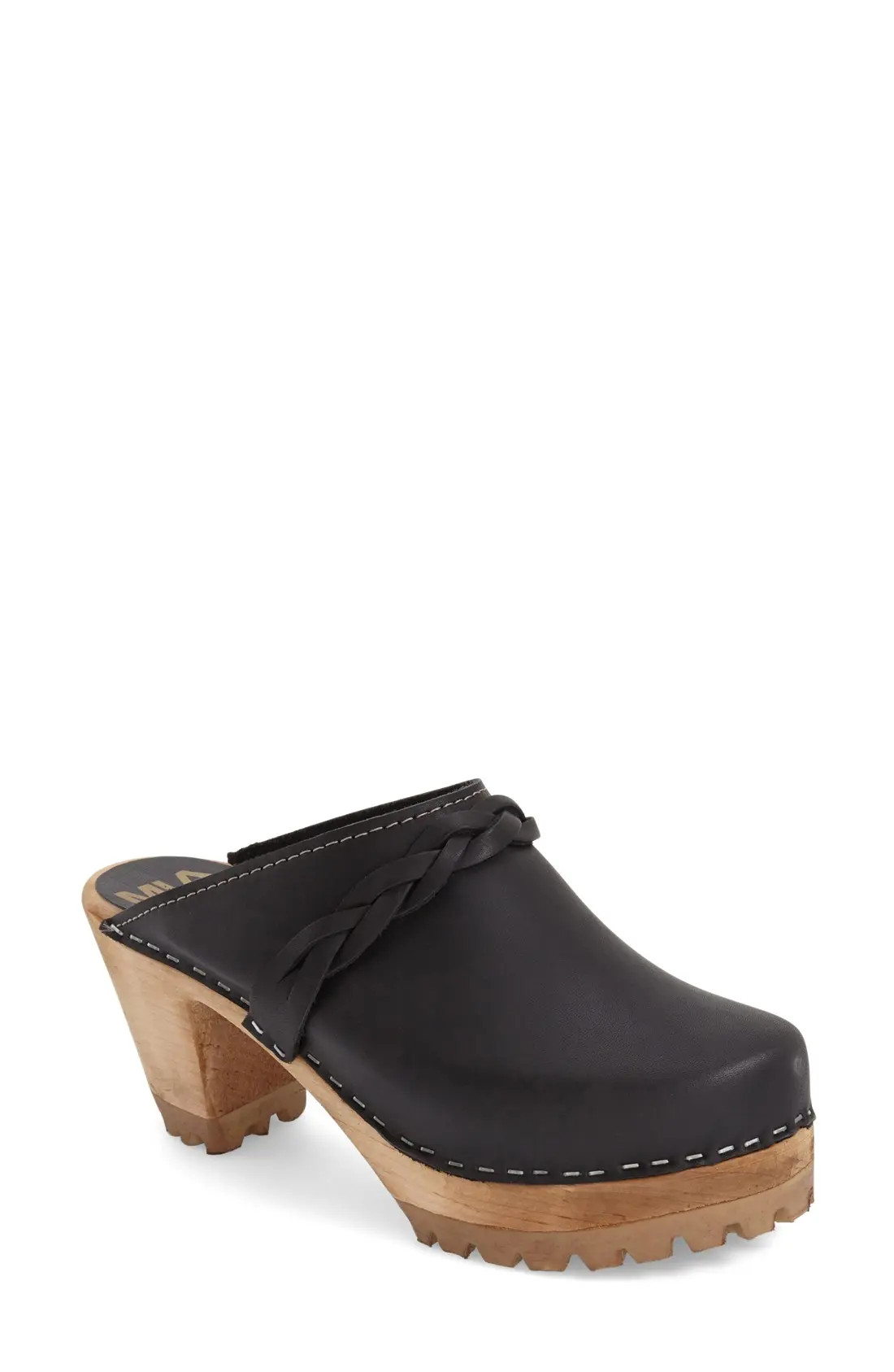 MIA 'Elsa' Clog in Black Leather at Nordstrom, Size 8 | Nordstrom