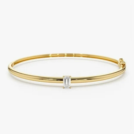 Ahansh Jewels Emerald Cut Moissanite Bangle Bracelet For Women s 925 Sterling Silver | Walmart (US)