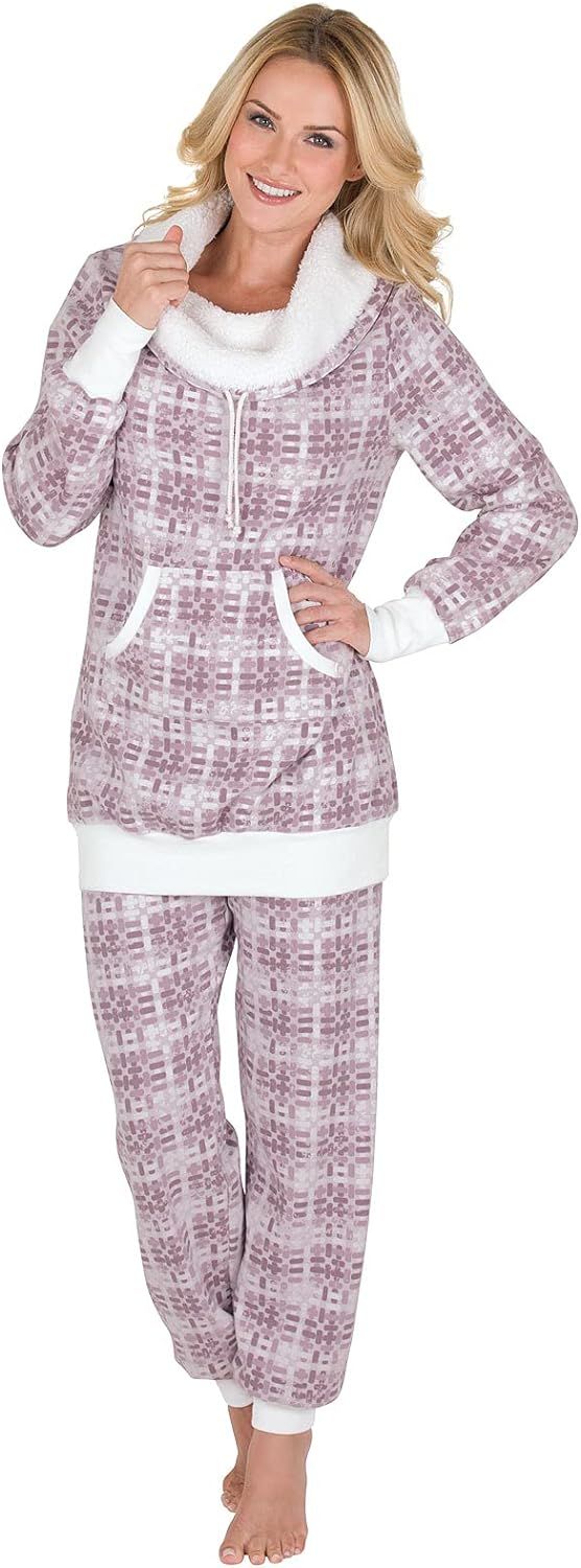 PajamaGram Soft Fleece Pajamas Women - Womens Pajama Sets, Standard, Petite, Plus & Tall | Amazon (US)