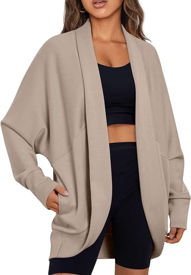 AUTOMET Womens Lightweight Cardigans Open Front Coats Oversized Jackets Long Sleeve Fall Fashion ... | Amazon (US)
