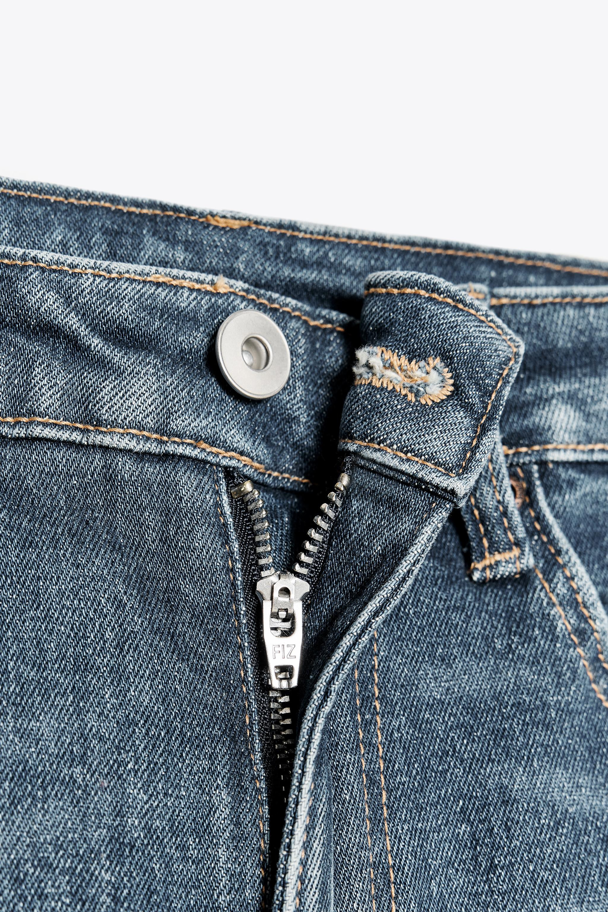 FLARED CROPPED HIGH WAIST TRF JEANS | Zara Canada