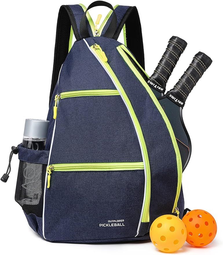 OUTPLORER Pickleball Bag for Men Women Pickleball Backpack Reversible Crossbody Sling Bag Sports ... | Amazon (US)