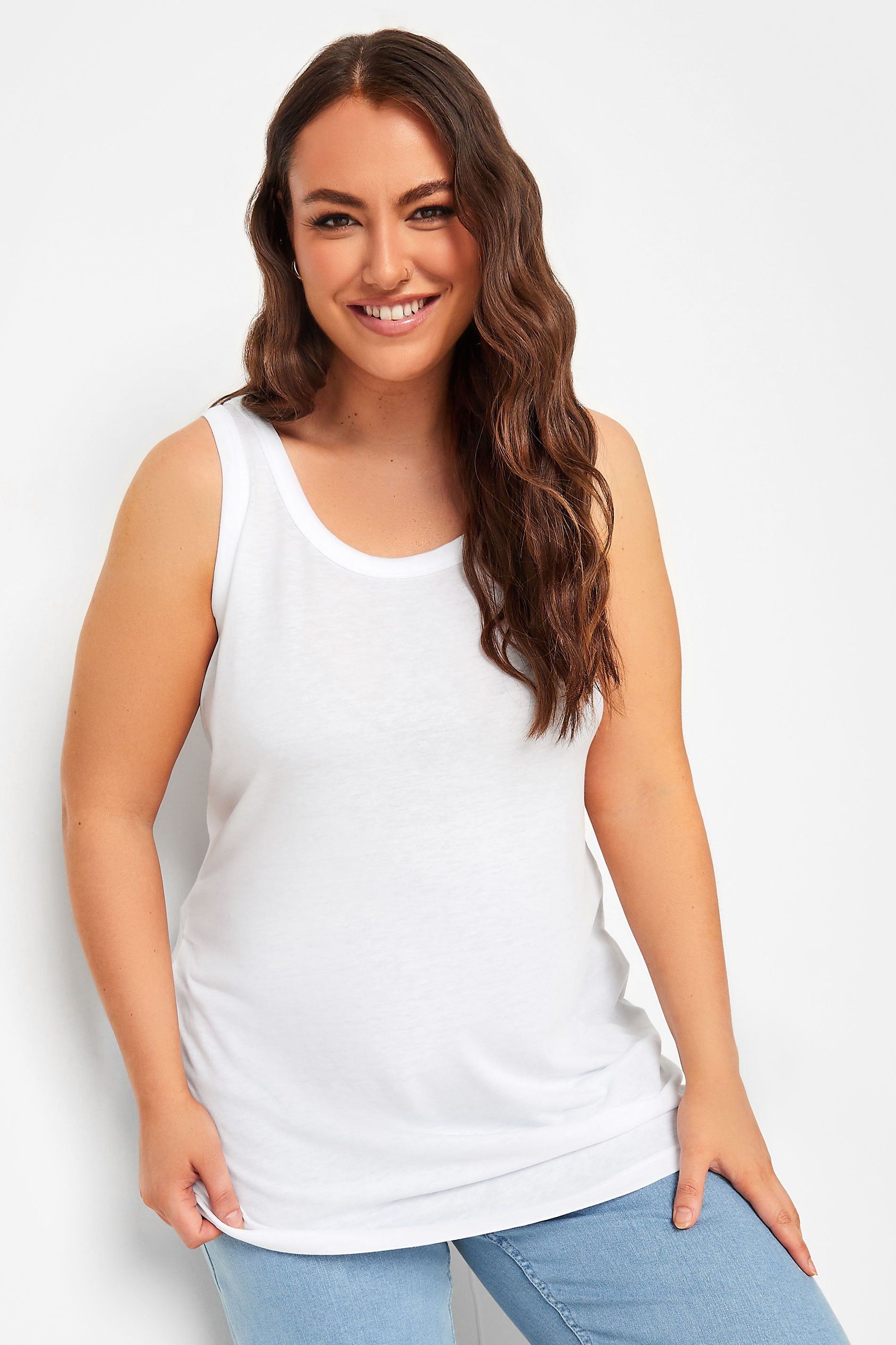 White Vest Top | Yours Clothing UK