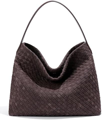 Women’s Trendy Suede Woven Tote Bag Shoulder Bags For Women Fall Winter Hobo Purse Work Purses ... | Amazon (US)