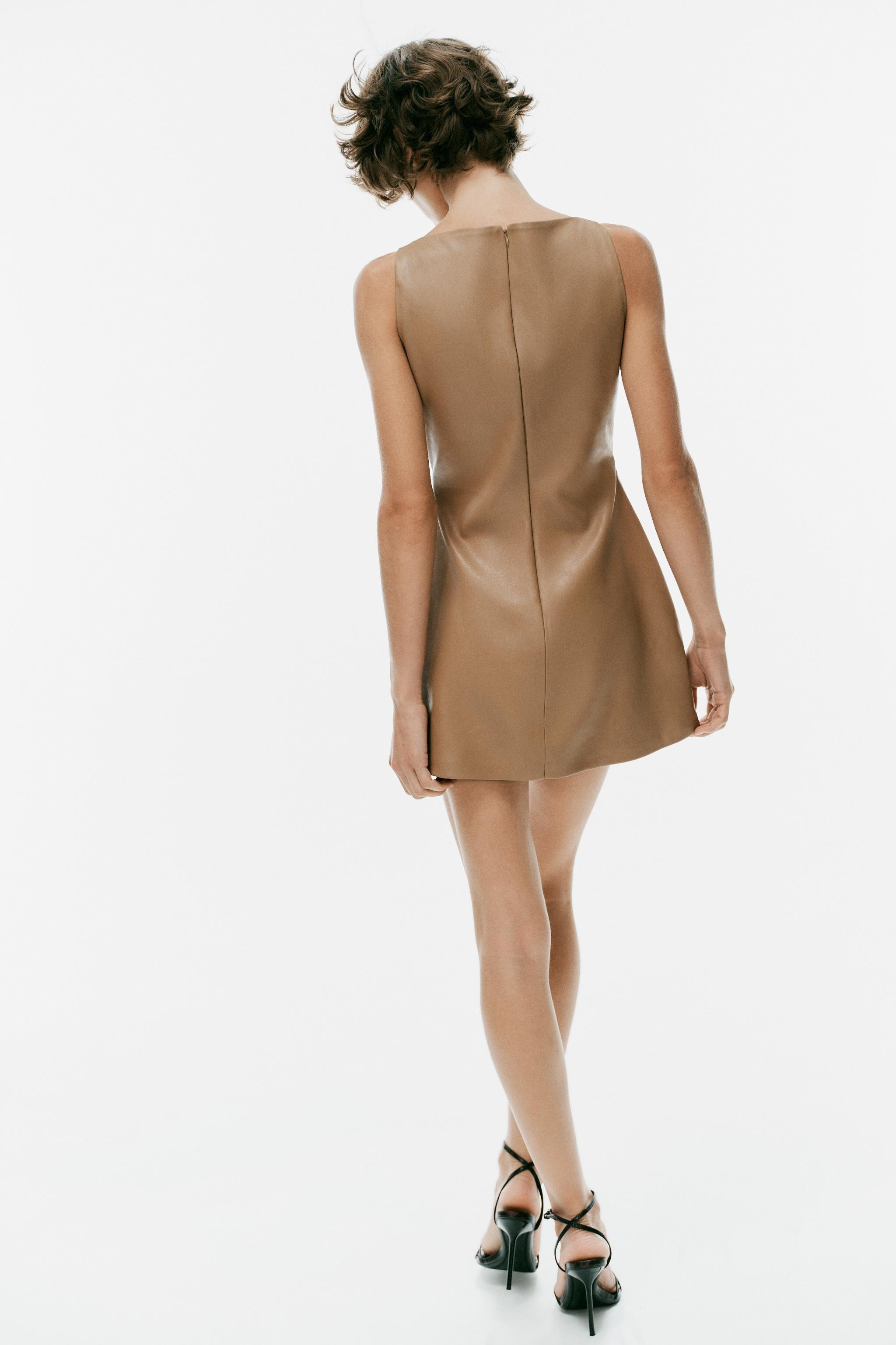 FAUX LEATHER MINI DRESS | Zara US