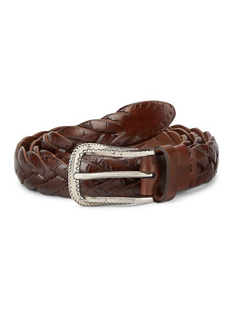 Braided Leather Belt | Saks Fifth Avenue
