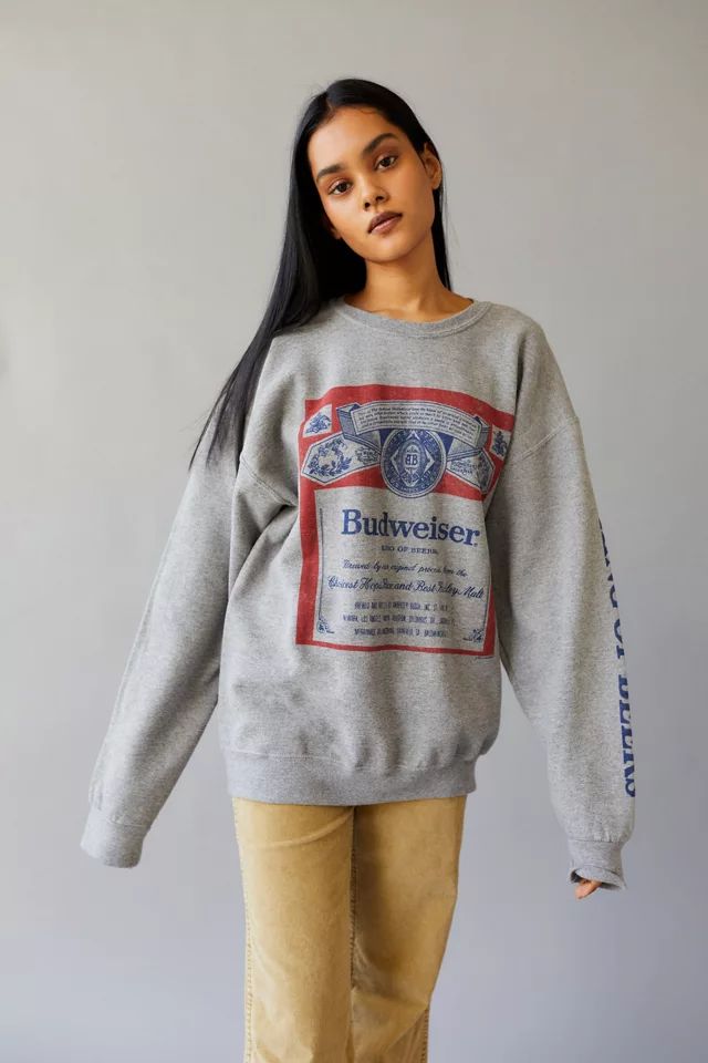 Budweiser King Of Beers Pullover Sweatshirt | Urban Outfitters (US and RoW)