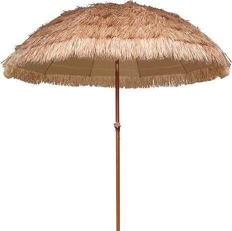 AMMSUN 7.5ft Hula Thatched Tiki Umbrella Hawaiian Style Beach Patio Umbrella and 10 Ribs UPF 50+ ... | Amazon (US)