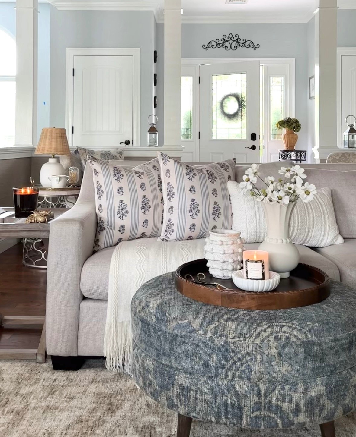 Summer Living room styling with pretty throw pillows 2for $25! Available in more colors. Target, Pottery Barn.Shop  Studio McGee collection at Target, new dark wood tray, candles, table lamp, Pottery Barn sofa and candle on clearance, shops free and more home decor accessories. Amazon Home. Free shipping. 

#LTKHome #LTKSaleAlert #LTKFindsUnder50