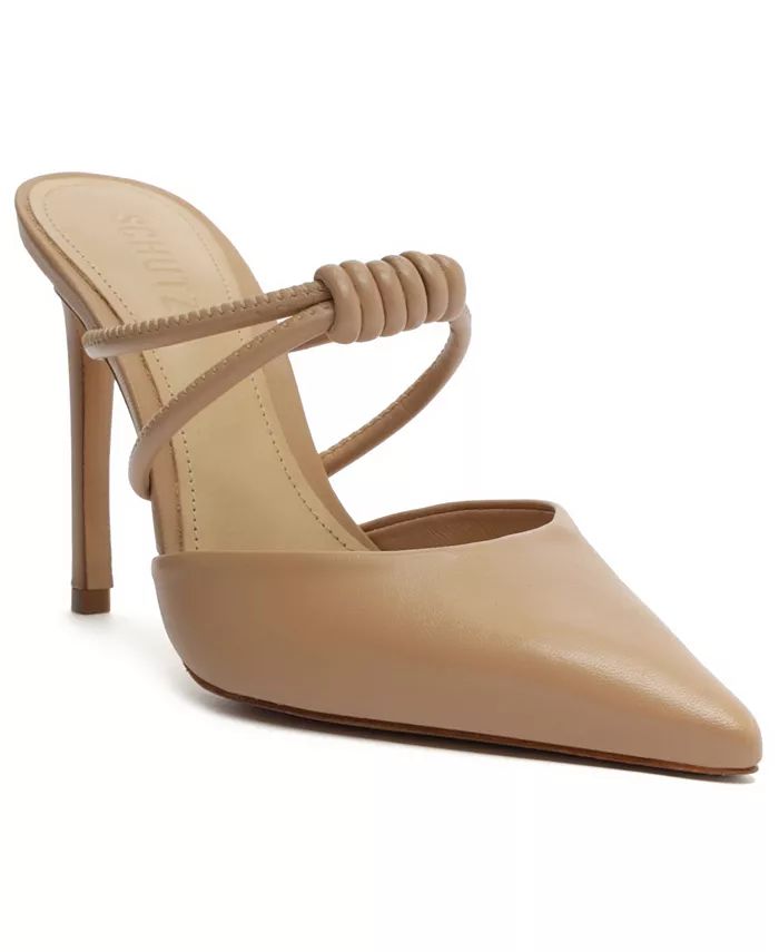 Schutz Women's Lela Slip-On Pointed-Toe Knotted Slide Dress Pumps - Macy's | Macy's