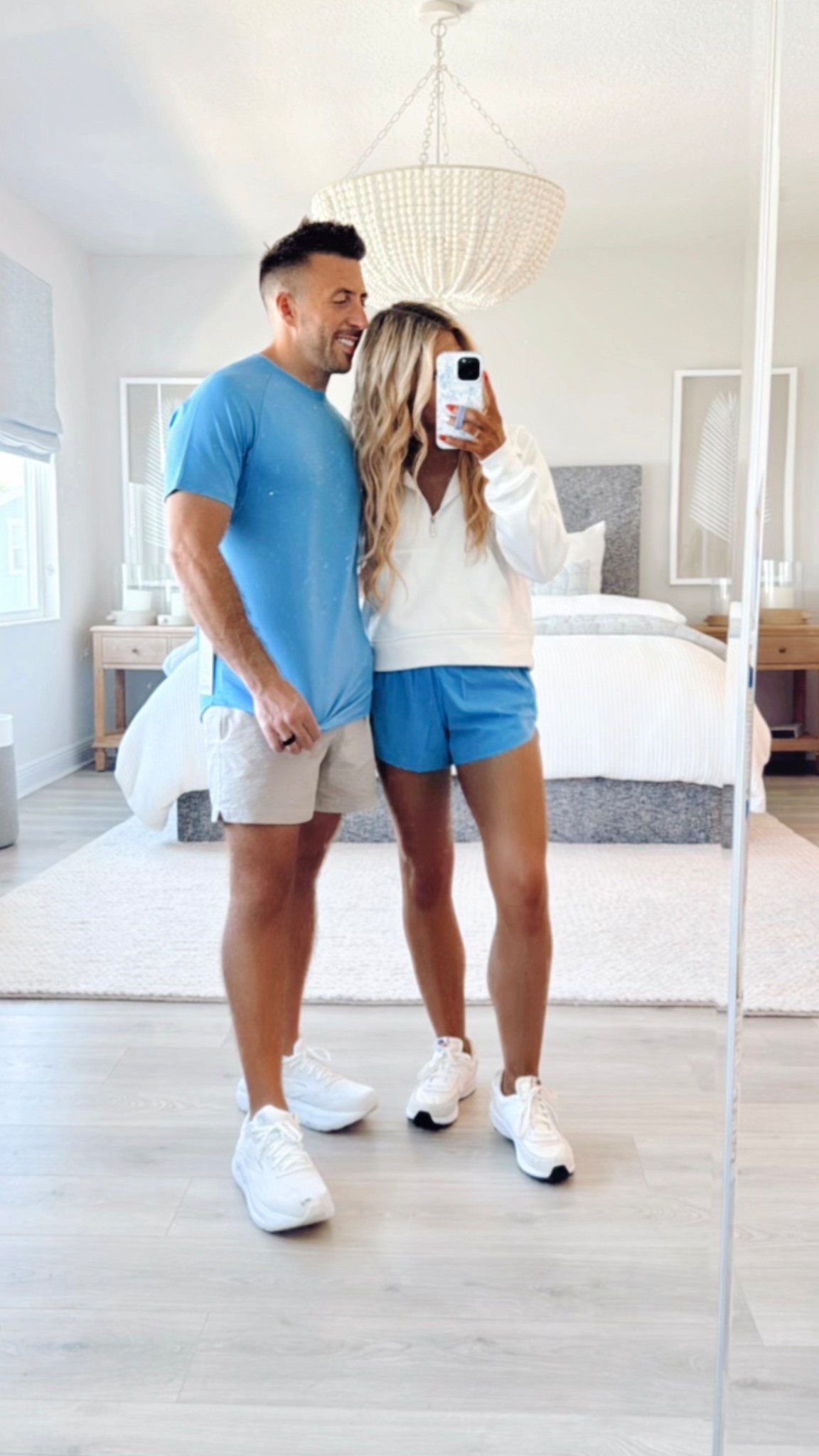 New Summer Activewear Outfits for Him + Her! 

Our new, vibrant blue athleisurewear outfits are perfect for working out, traveling, walking, lounging, or just an easy everyday casual summer outfit.

I'm wearing a size 4 in the sports tank top  + highrise athletic shorts.

My husband is coordinating with me in a size small in the blue shirt. His white running sneakers are on SALE now!

We are wearing the new color drop-"pool party", but all of these athleisure items come in more colors.


#LTKStyleTip #LTKActive #LTKMens