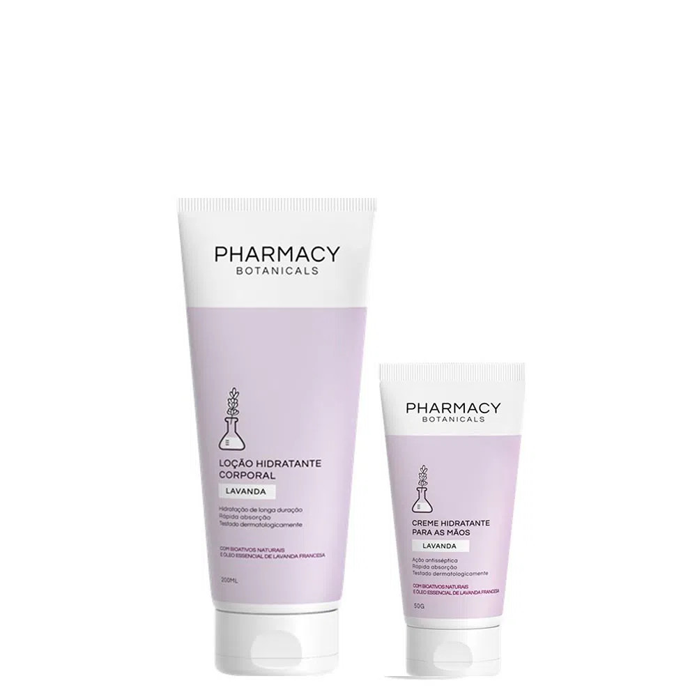 Kit Pharmacy Botanicals - Creme para Mãos Lavanda 50 g + Loção Corporal Lavanda 200 ml - AMOBE... | Amobeleza (BR)