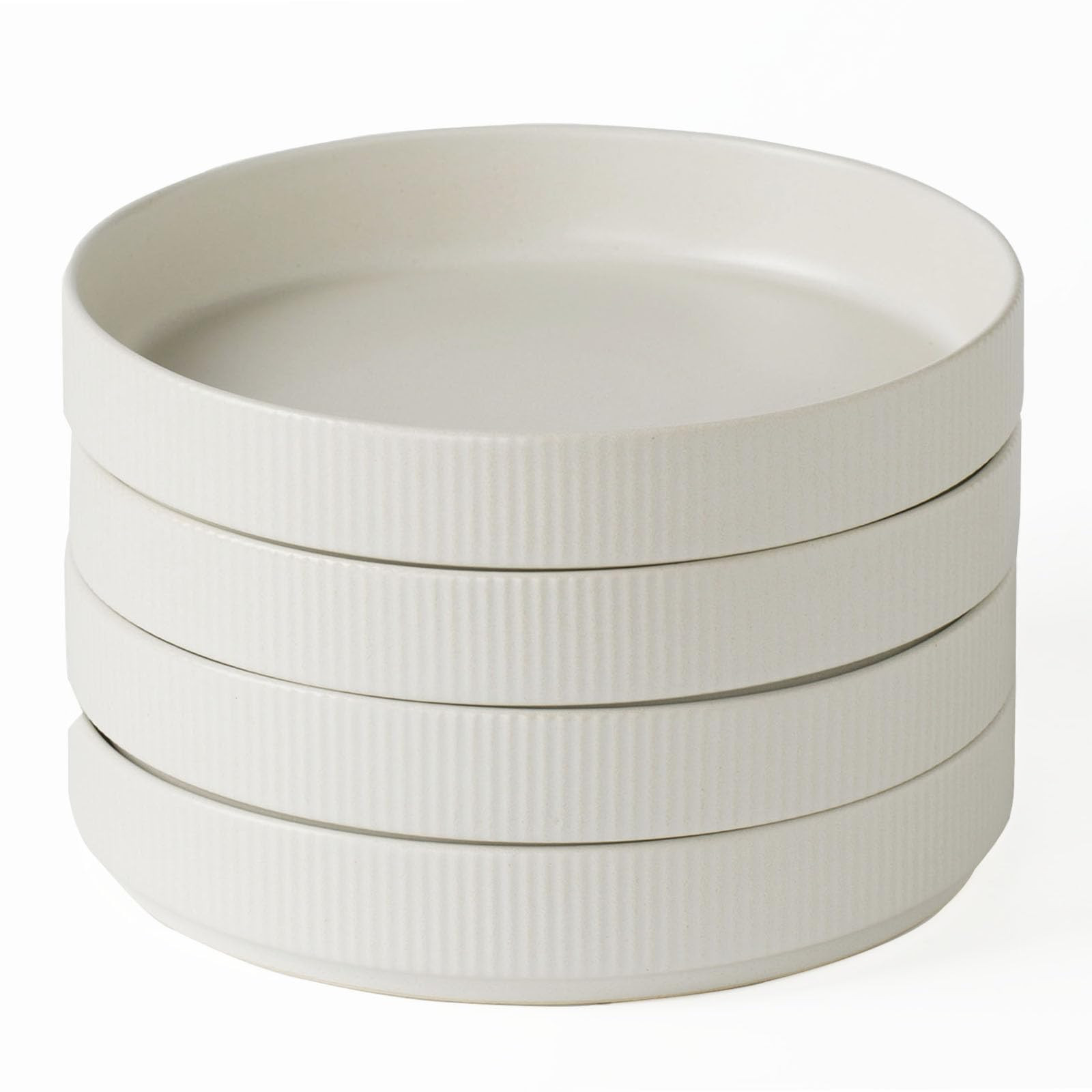 famiware Star 7.5" Pasta Bowls Set, Salad Bowl Set of 4, Double Reactive Glaze, Stackable, Perfec... | Amazon (US)