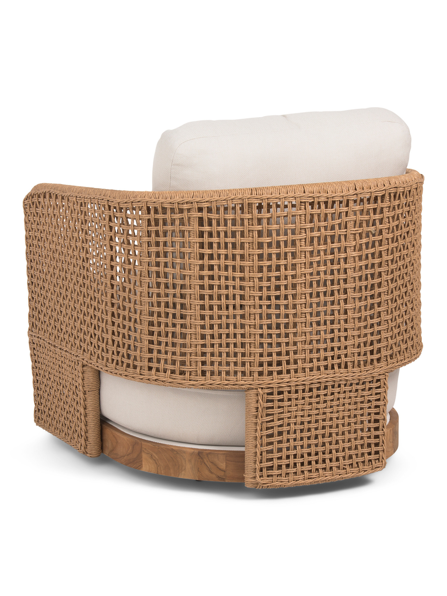 32x27 Outdoor Teak Swivel Accent Chair | TJ Maxx