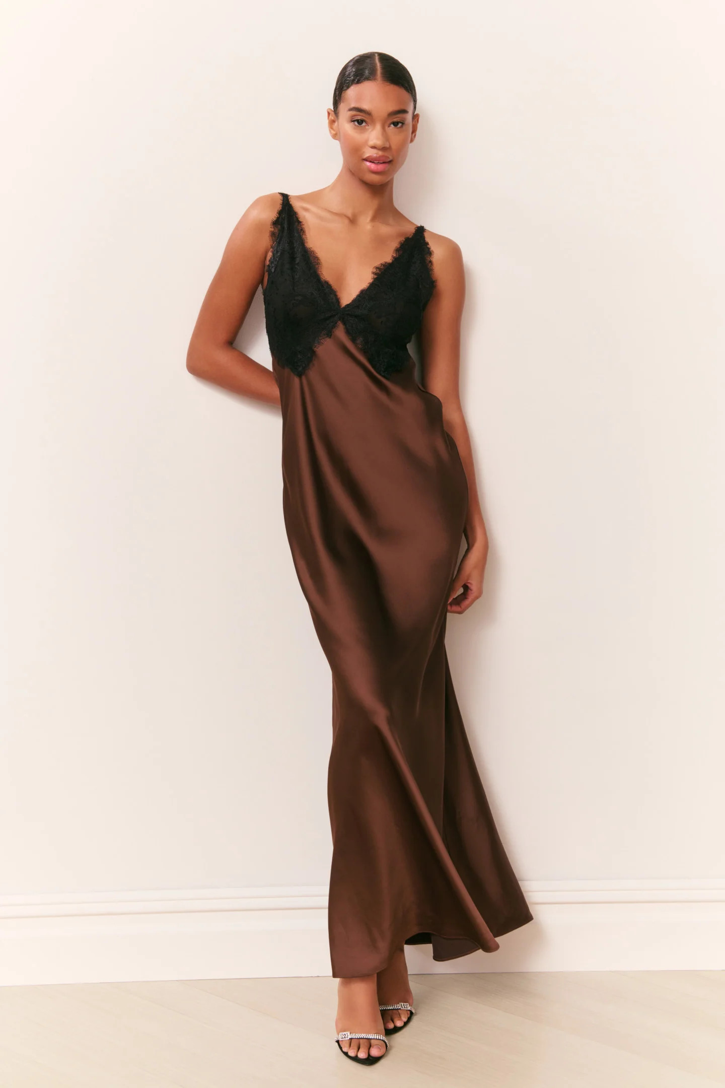 Iridia Satin Maxi Slip Dress | LoveShackFancy