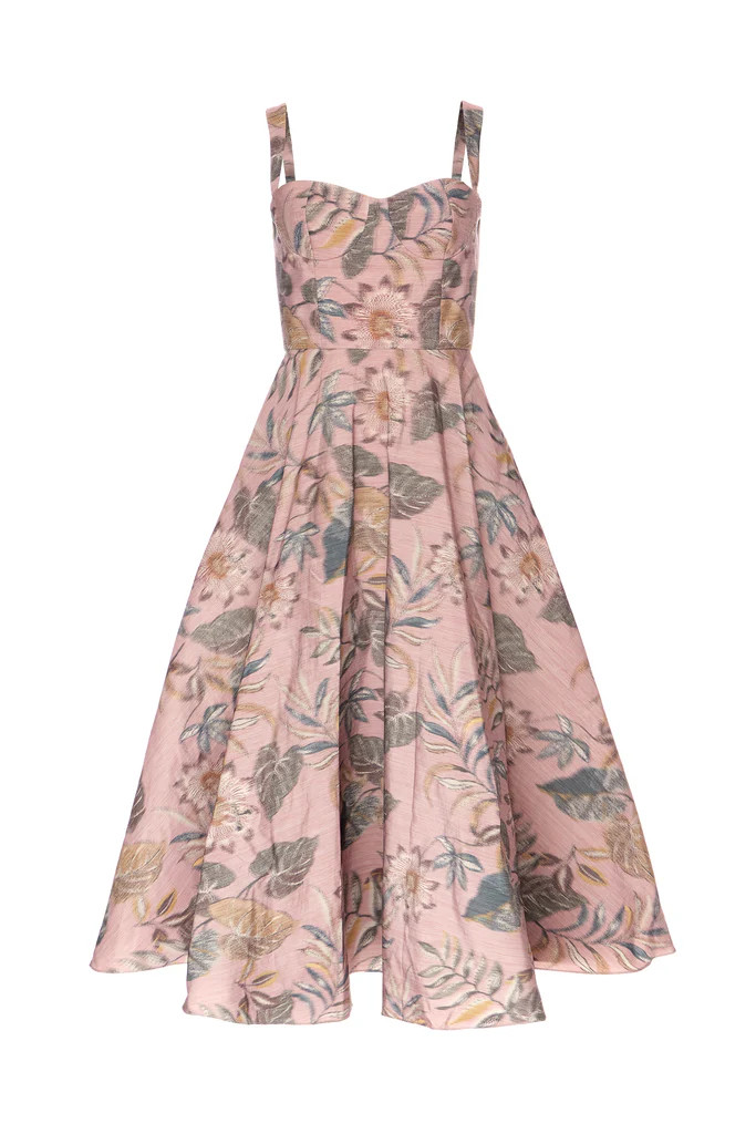 Daphne Dress in Mauve Floral Batik | Over The Moon
