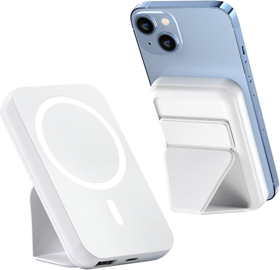 Magnetic Wireless Power Bank, 12000mAh Portable Charger Power Bank Mag-Safe 15W(Wireless Charger)... | Amazon (US)